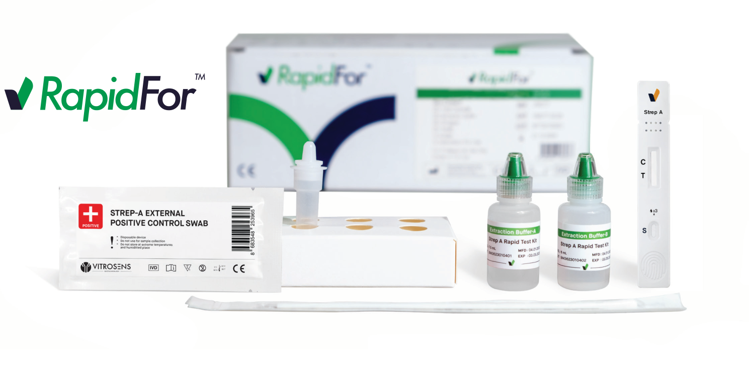 RapidFor™ Strep A Hızlı Antijen Test Kiti (Vitrosens)